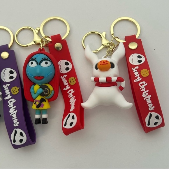 Disney's Nightmare Before Christmas Rubber Keychain Set of 4 NEW - Picture 4 of 12